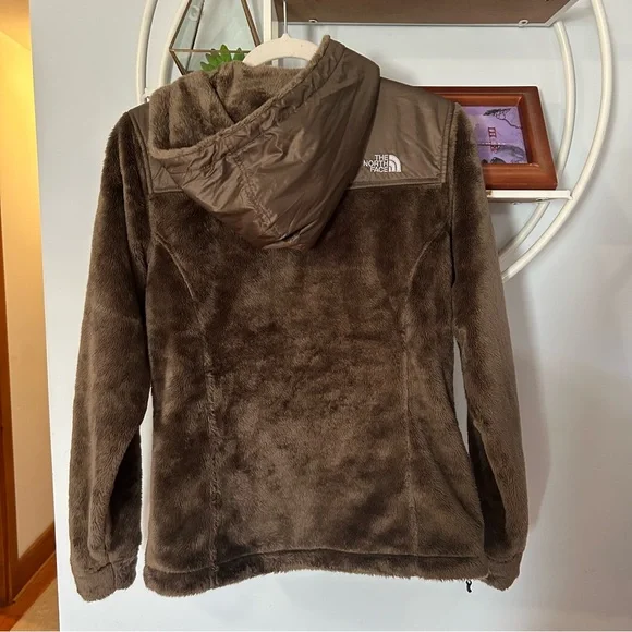 The North Face Women’s Small S Brown Hooded Fleece Zip Up Jacket - Picture 2 of 4
